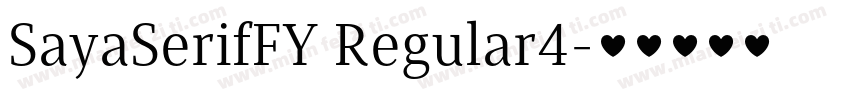 SayaSerifFY Regular4字体转换